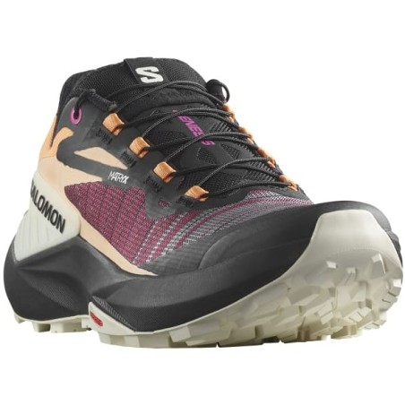 Chaussures Running SALOMON Femme GENESIS Noir / Orange / Bordeaux PE 2024