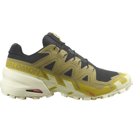 Chaussures Running SALOMON Homme SPEEDCROSS 6 Kaki / Jaune / Blanc AH 2023