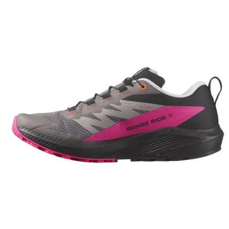 Chaussures Running SALOMON Femme SENSE RIDE 5 Grise / Fushia AH 2023