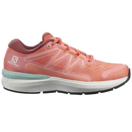 Chaussures Running SALOMON Femme SONIC 3 CONFIDENCE Corail/Blanc/Vert AH 2021