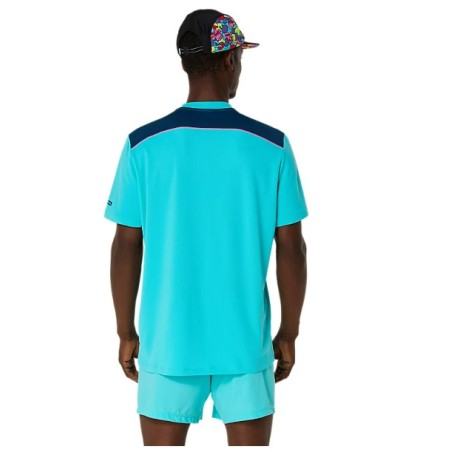 T-Shirts ASICS Homme PADEL COURT SS TOP Bleu / Rose PE 2025