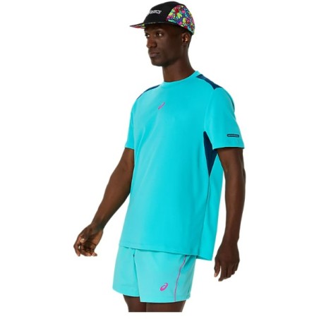 T-Shirts ASICS Homme PADEL COURT SS TOP Bleu / Rose PE 2025