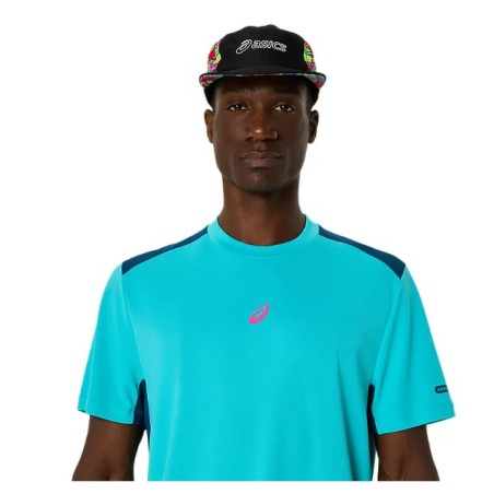 T-Shirts ASICS Homme PADEL COURT SS TOP Bleu / Rose PE 2025