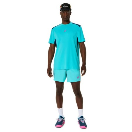 T-Shirts ASICS Homme PADEL COURT SS TOP Bleu / Rose PE 2025