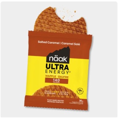 Gaufrettes ENERGETIQUE NAAK ULTRA ENERGY Caramel Beurre Salé 140 Cal 30 g 2024