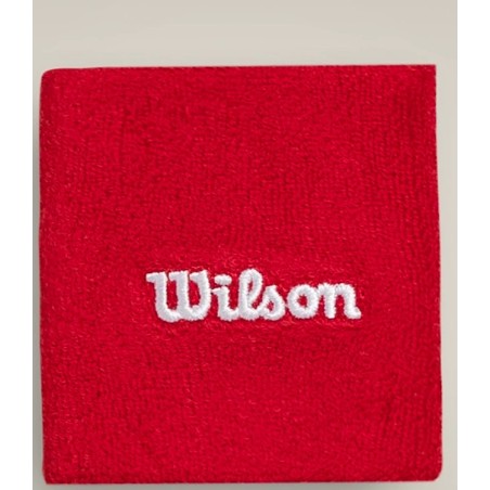 Poignets Eponge WILSON WRISTBAND Rouge/ Blanc 2025