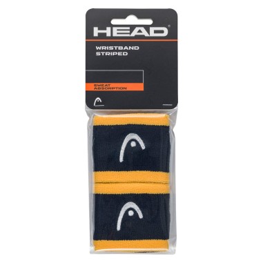Poignets Eponge HEAD WRISTBAND STRIPED 2.5" Marine / Jaune 2024
