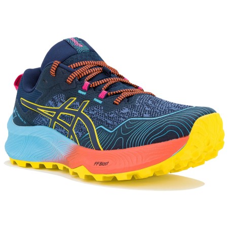 Chaussures Running ASICS Homme GEL-TRABUCO 11 Noir / Bleu / Jaune AH 2023