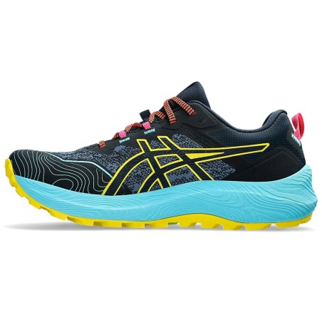 Chaussures Running ASICS Homme GEL-TRABUCO 11 Noir / Bleu / Jaune AH 2023
