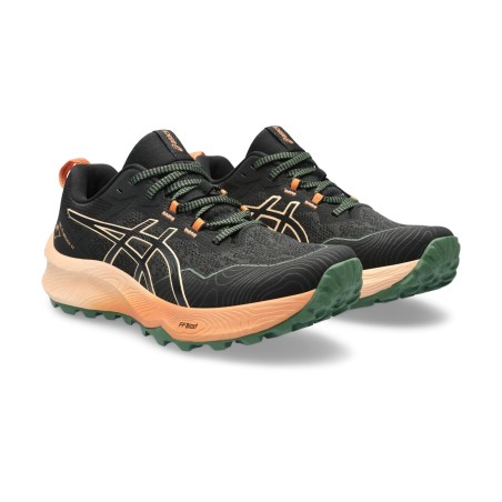 Chaussures Running ASICS Femme GEL-TRABUCO 11 Noir / Saumon / Vert AH 2023
