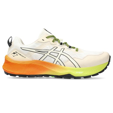 Chaussures Running ASICS Homme GEL-TRABUCO 11 Blanc / Orange / Jaune AH 2023