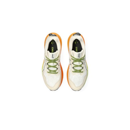 Chaussures Running ASICS Homme GEL-TRABUCO 11 Blanc / Orange / Jaune AH 2023