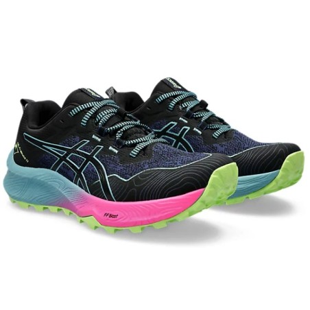 Chaussures Running ASICS Femme GEL-TRABUCO 11 Noir / Bleu / Rose AH 2023