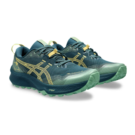 Chaussures Running ASICS Homme GEL-TRABUCO 12 Vert / Bleu PE 2024