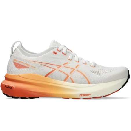 Chaussures Running ASICS Femme GEL-KAYANO 31 Blanc / Orange AH 2024
