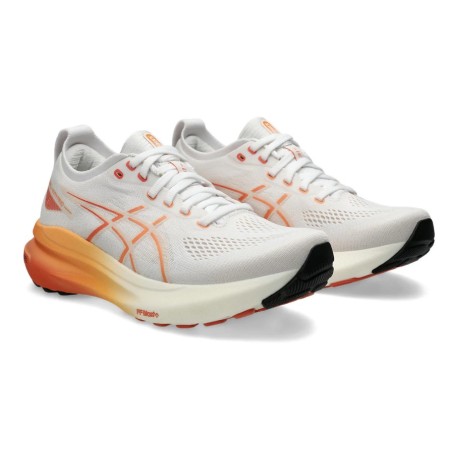 Chaussures Running ASICS Femme GEL-KAYANO 31 Blanc / Orange AH 2024
