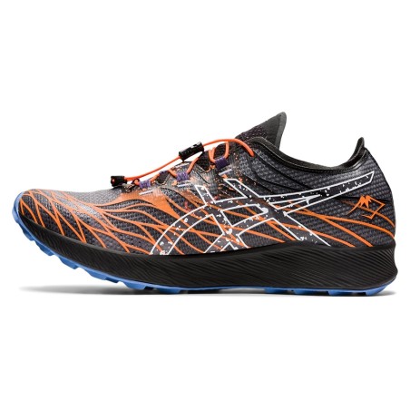 Chaussures Running ASICS Homme FUJISPEED Noir / Orange / Bleu PE 2022
