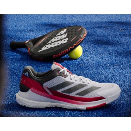 Chaussures Padel ADIDAS Homme CRAZYQUICK BOOST Blanc / Noir / Rouge PE 2025