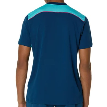 T-Shirts ASICS Homme PADEL COURT SS TOP Bleu / Turquoise / Rose PE 2025