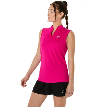 Débardeur ASICS Femme COURT TANK Rose PE 2025