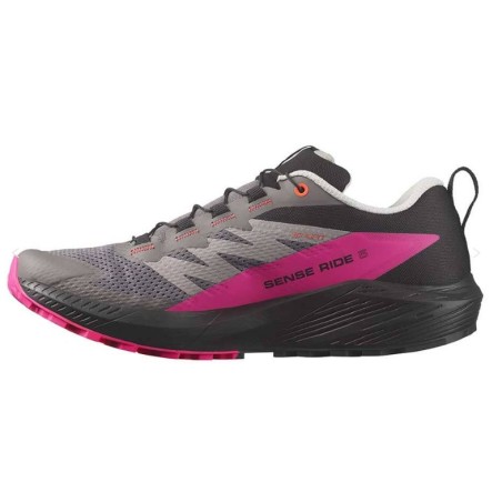 Chaussures Running SALOMON Homme SENSE RIDE 5 Gris / Fushia AH 2023