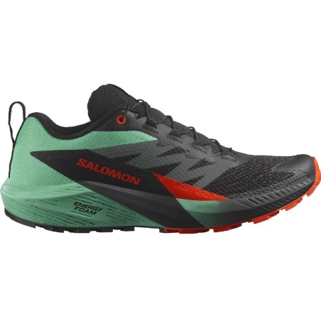 Chaussures Running SALOMON Homme SENSE RIDE 5 Turquoise / Rouge / Noir AH 2024