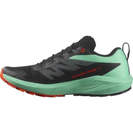 Chaussures Running SALOMON Homme SENSE RIDE 5 Turquoise / Rouge / Noir AH 2024