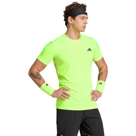 T-Shirt ADIDAS Homme FREELIFT Jaune Fluo PE 2025