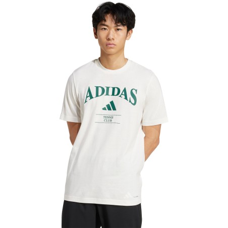 T-Shirt ADIDAS Homme HERITAGE TNS Blanc / Vert PE 2025