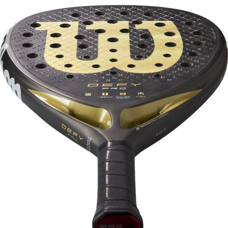 Raquette Padel WILSON DEFY PRO V1 Noir / Doré (370g) 2025