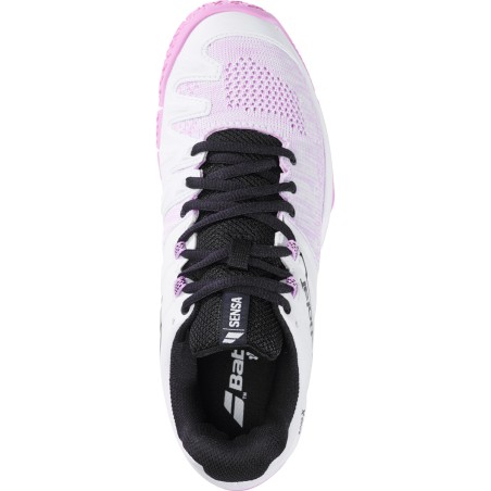 Chaussures Padel BABOLAT Femme SENSA Blanc / Rose PE 2025