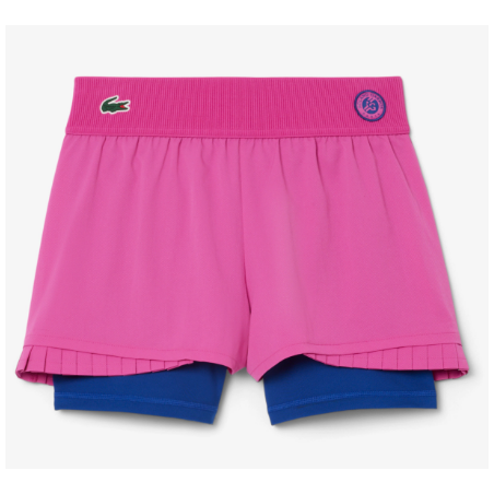 Jupe LACOSTE Sport Femme avec shorty intégré SPORT ROLAND GARROS PE 2025