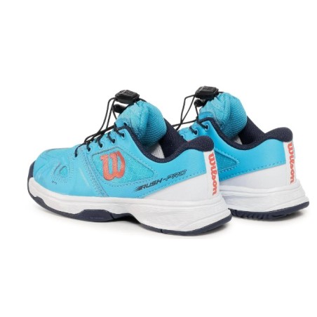 Chaussures WILSON Junior Rush Pro JR QL QuickLace Bleu / Orange PE 2020