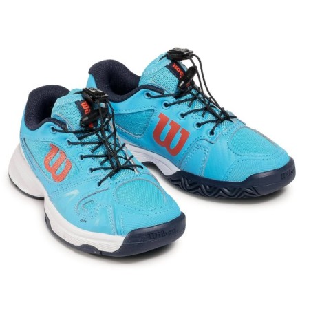 Chaussures WILSON Junior Rush Pro JR QL QuickLace Bleu / Orange PE 2020