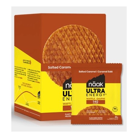 Gaufrettes ENERGETIQUE NAAK ULTRA ENERGY Caramel Beurre Salé 140 Cal 30 g 2024