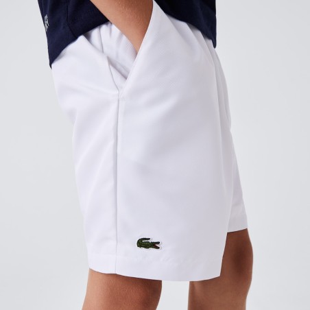 Short LACOSTE SPORT Garçon Blanc PE 2023
