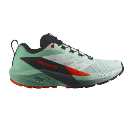 Chaussures Running SALOMON Femme SENSE RIDE 5 Turquoise / Noir / Rouge AH 2024