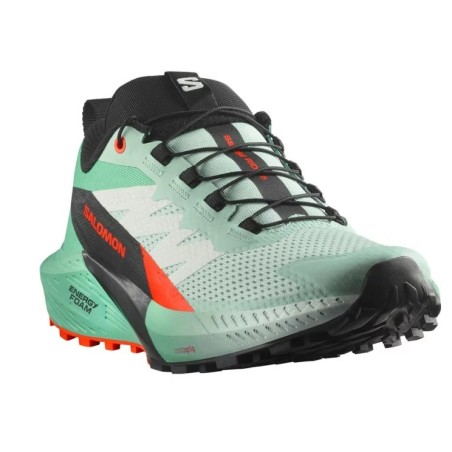 Chaussures Running SALOMON Femme SENSE RIDE 5 Turquoise / Noir / Rouge AH 2024