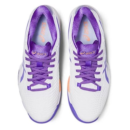 Chaussures ASICS Femme SOLUTION SPEED FF 2 Terre Battue Blanc/Violet PE 2023