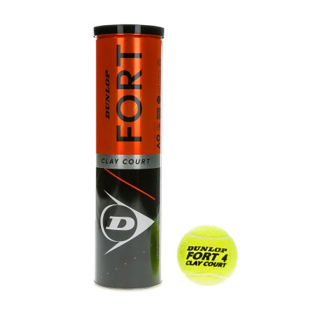 Tube de 4 balles DUNLOP FORT CLAY COURT 