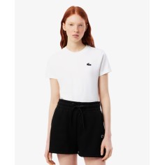 T-Shirt Femme LACOSTE SPORT ULTRA DRY Kaki / Blanc AH 2025 2