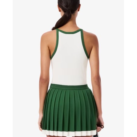 Débardeur LACOSTE Femme SPORT ULTRA DRY Blanc / Vert AH 2025