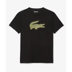 T-Shirt LACOSTE Homme Ultra Dry Logo XXL Noir / Kaki PE 2025
