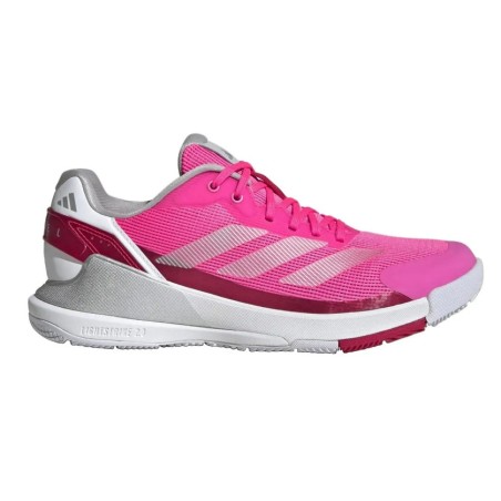 Chaussures Padel ADIDAS Femme CRAZYQUICK LS Rose / Blanc / Rouge PE 2025