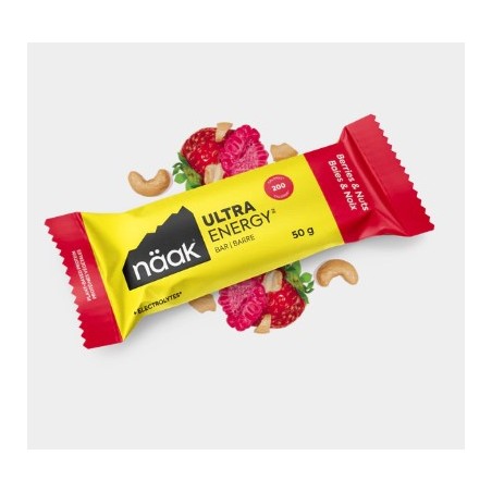 Barres ENERGETIQUE NAAK ULTRA ENERGY 200 Calories Baies et Noix 50g 2024