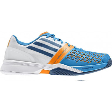 Chaussure ADIDAS CC Adizero Feather III Blanc / Bleu / Orange