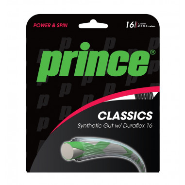 Cordage PRINCE Syn Gut w/Duraflex 16 Noir