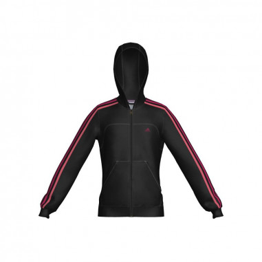 Veste ADIDAS YG ESS FZ HOOD Noir / Rose     