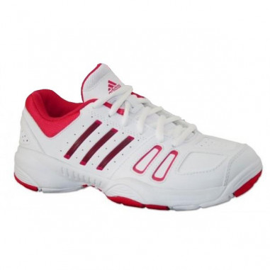 Chaussures ADIDAS Fille Court Edge K Blanche / Rose
