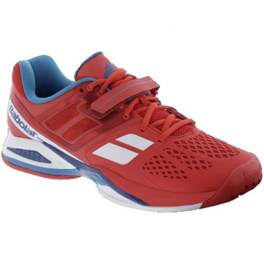 Chaussures BABOLAT Homme Propulse BPM All Court Rouge / Blanc / Bleu PE 2015